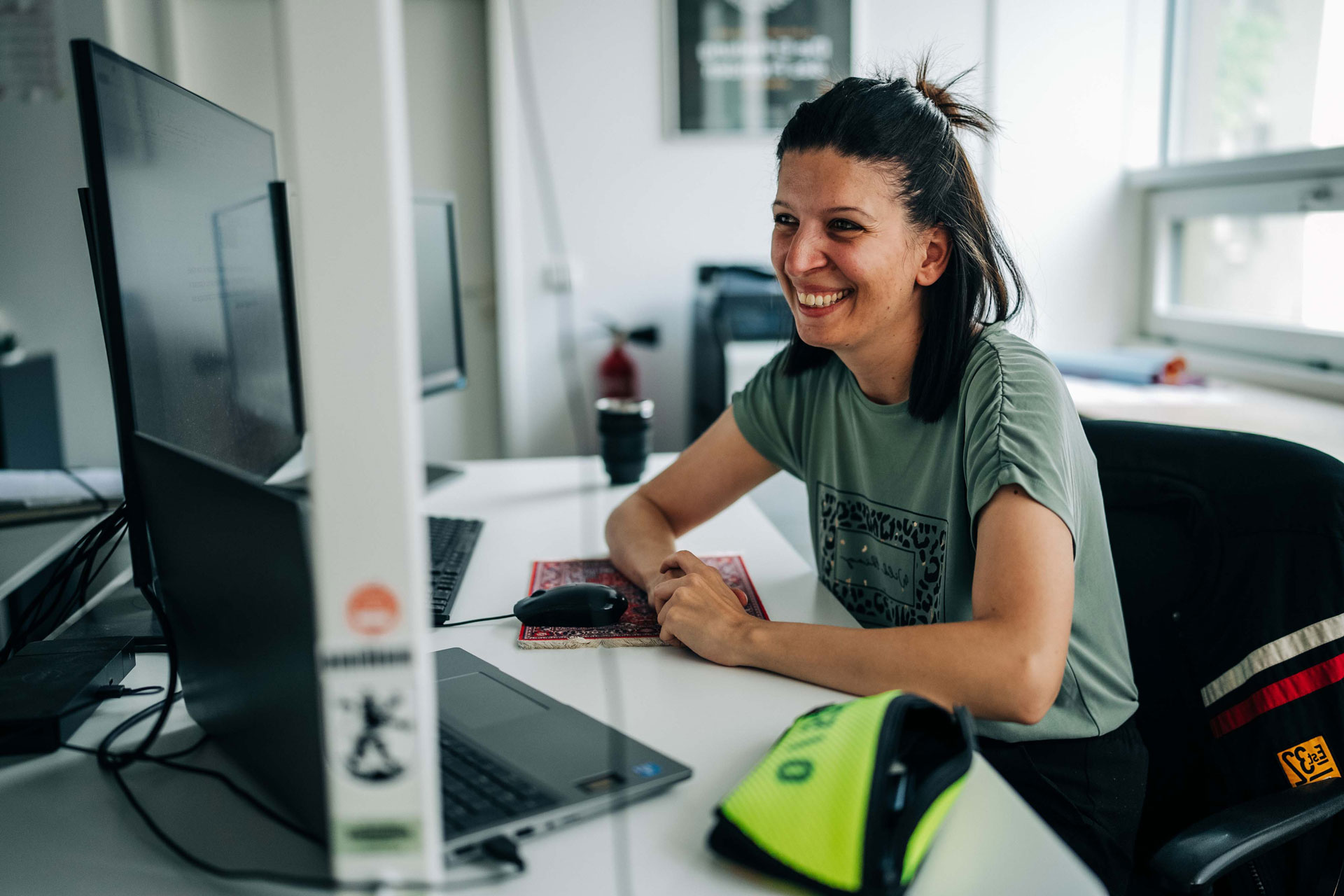 Unsere Kollegin am Telefon