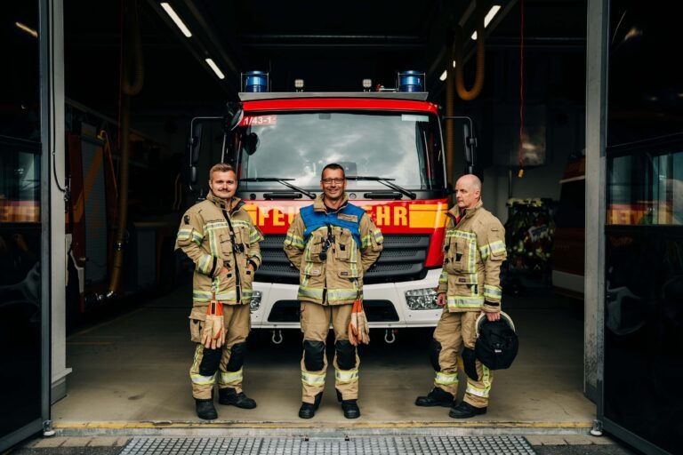 Drei Heidelberger Feuerwehrmänner